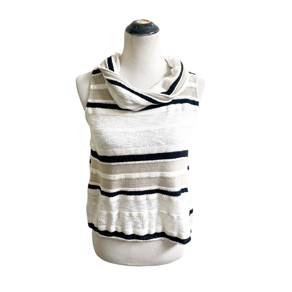 Anthropologie Dolan Size Small Left Coast Cowl Neck Striped Knit Tank Top